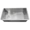 Nantucket Sinks 32In. Large Rectangle Single Bowl Undermount Small Radius Stainless Steel Kitchen Sink, Offset Drain ZR3218-OSD - alternate 1